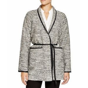 Rebecca Taylor Tweed Wrap Coat Blazer